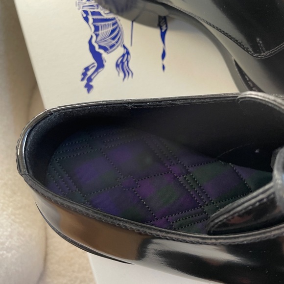 Burberry Men's Black Leather Dress Shoes - Picture 5 of 6